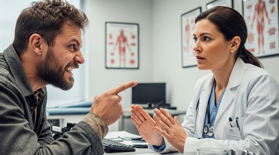 Aggression in Arztpraxen